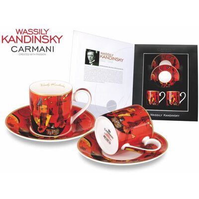 Carmani Kpl. 2 filiżanek espresso - Wassily Kandinsky. With and against /1929r. Carmani Kpl. 2 filiżanek espresso - Wassily Kandinsky. With and against /1929r.