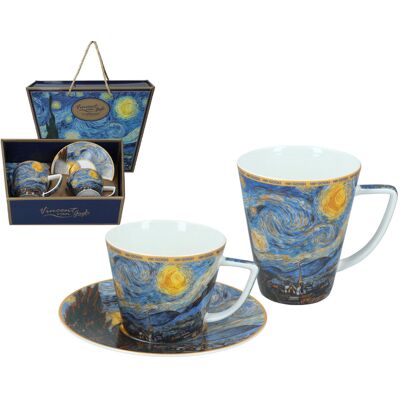 Kpl. filiżanka i kubek - V. van Gogh, Gwiaździsta Noc (CARMANI) Kpl. filiżanka i kubek - V. van Gogh, Gwiaździsta Noc (CARMANI)