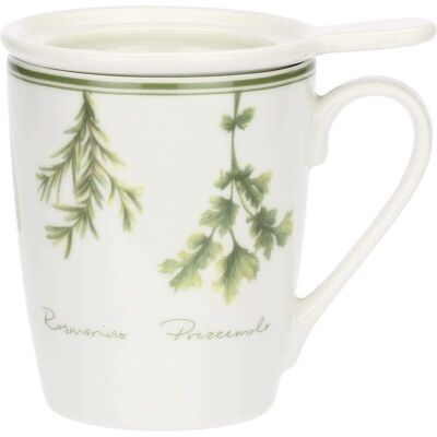 Kubek 350 Ml Z Zaparzaczem Porcelana Biały La Porcellana Bianca Kubek 350 Ml Z Zaparzaczem Porcelana Biały La Porcellana Bianca