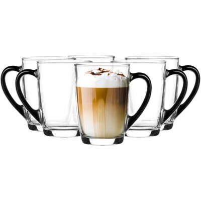 GLASMARK Kubek Ala 300ml Czarne Ucho KPL6 GLASMARK Kubek Ala 300ml Czarne Ucho KPL6
