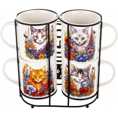 ART Kubek ceramiczny Cat Colletion Kpl. 4 Szt. na prezent ART Kubek ceramiczny Cat Colletion Kpl. 4 Szt. na prezent