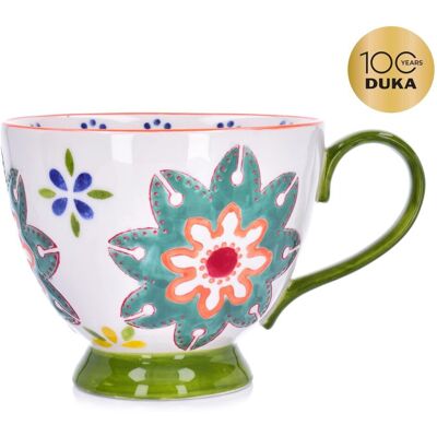 Kubek Kwiatowy 400 Ml Zielony Z Czerwoną Lamówką Florist Duka Kubek Kwiatowy 400 Ml Zielony Z Czerwoną Lamówką Florist Duka