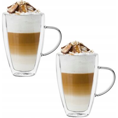Luminarc KUBEK SZKLANKA 2 x 400 ml PODWÓJNA ŚCIANKA termo wysoka na herbatę latte Luminarc KUBEK SZKLANKA 2 x 400 ml PODWÓJNA ŚCIANKA termo wysoka na herbatę latte