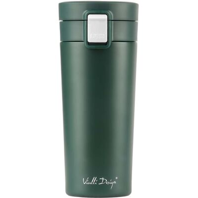 Zielony kubek podróżny Vialli Design - 400 ml, szczelny, izolowany Zielony kubek podróżny Vialli Design - 400 ml, szczelny, izolowany