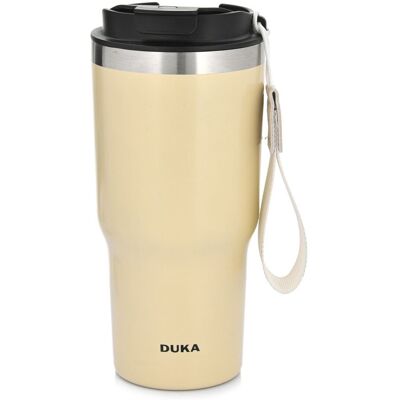 Kubek Termiczny 600 Ml Kremowy Stalowy Na Podróż I Do Domu RESA DUKA Kubek Termiczny 600 Ml Kremowy Stalowy Na Podróż I Do Domu RESA DUKA