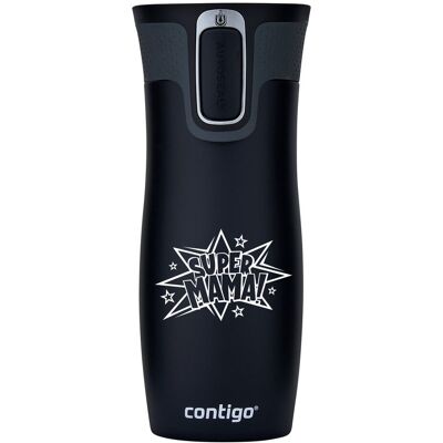 Kubek termiczny Contigo West Loop 2.0 470 ml - Super Mama - czarny Kubek termiczny Contigo West Loop 2.0 470 ml - Super Mama - czarny