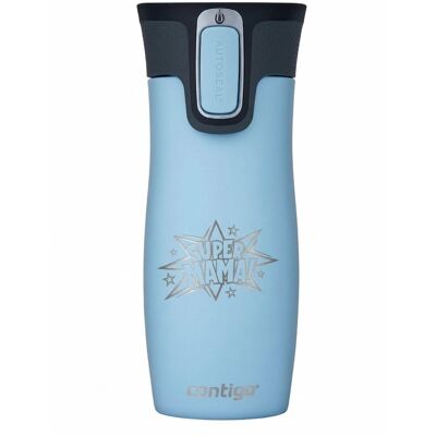 Kubek termiczny Contigo West Loop 2.0 470ml - Super Mama - Błękitny Mat Kubek termiczny Contigo West Loop 2.0 470ml - Super Mama - Błękitny Mat