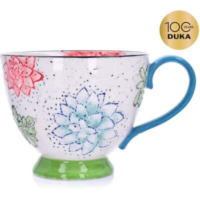 Kubek W Kwiaty 400 Ml Biały Kamionkowy Ręcznie Malowany Florist Duka Kubek W Kwiaty 400 Ml Biały Kamionkowy Ręcznie Malowany Florist Duka