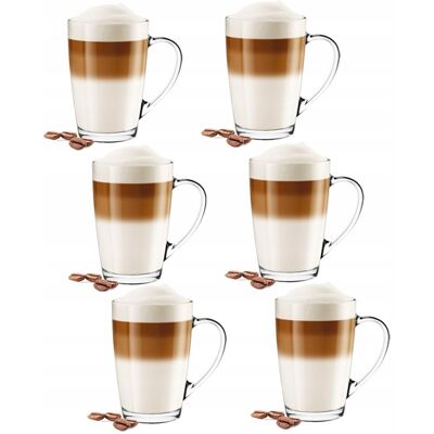 GLASMARK Kubki Do Kawy Latte 300 Ml Macchiato Zestaw 6 Szt GLASMARK Kubki Do Kawy Latte 300 Ml Macchiato Zestaw 6 Szt