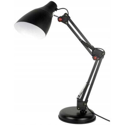 INQ LAMPKA BIURKOWA KREŚLARSKA 1x40W E27 LILLY CZARNA INQ LAMPKA BIURKOWA KREŚLARSKA 1x40W E27 LILLY CZARNA