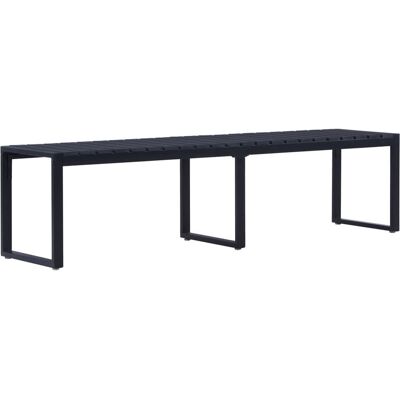 VMP Ławka Ogrodowa, 180 Cm, Płyta Ps, Czarna VMP Ławka Ogrodowa, 180 Cm, Płyta Ps, Czarna