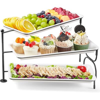 Inny producent Lifewit 3-Poziomowa taca do Serwowania Akcesoriów Imprezowych, 36×17cm Półmisek do Serwowania Zywności, Biały Wielokrotnego Użytku, Tace Miski na Wa.. Inny producent Lifewit 3-Poziomowa taca do Serwowania Akcesoriów Imprezowych, 36×17cm Półmisek do Serwowania Zywności, Biały Wielokrotnego Użytku, Tace Miski na Wa..