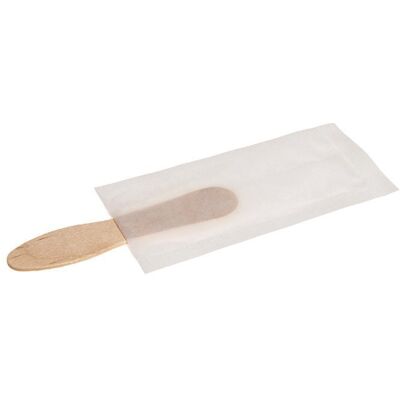 Biopack Łopatki Do Lodów Drewniane 7,5cm W Etui, 1000szt Biopack Łopatki Do Lodów Drewniane 7,5cm W Etui, 1000szt