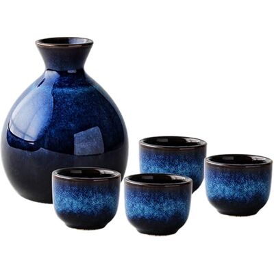 Inny producent LURROSE CERAMICZNY JAPOŃSKI ZESTAW DO SAKWY TOKKURI Z 4 KUBKAMI OCHOKO Inny producent LURROSE CERAMICZNY JAPOŃSKI ZESTAW DO SAKWY TOKKURI Z 4 KUBKAMI OCHOKO