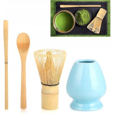 Inny producent Matcha - 4-Częściowy Zestaw Herbaty Matcha, Miotła, Miska, Chasa I Łyżka - Akcesoria Do Postaci Emonii (Niebieski (Bez Miski)) Inny producent Matcha - 4-Częściowy Zestaw Herbaty Matcha, Miotła, Miska, Chasa I Łyżka - Akcesoria Do Postaci Emonii (Niebieski (Bez Miski))