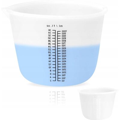 Inny producent Miarka Silikonowa 1000 Ml Kubek Kuchenny Uniwersalny Biały Trwały Inny producent Miarka Silikonowa 1000 Ml Kubek Kuchenny Uniwersalny Biały Trwały
