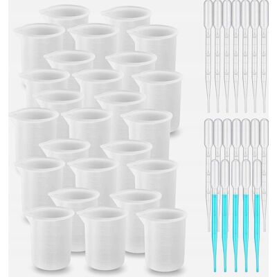 Inny producent Miarki Silikonowe 100ml Zestaw 25 Sztuk Kubki Zakraplacze Wielokrotne Inny producent Miarki Silikonowe 100ml Zestaw 25 Sztuk Kubki Zakraplacze Wielokrotne