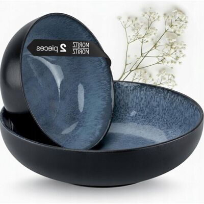 Inny producent Miski 2 sztuki niebieskie porcelanowe do serwowania potraw naczyń Inny producent Miski 2 sztuki niebieskie porcelanowe do serwowania potraw naczyń