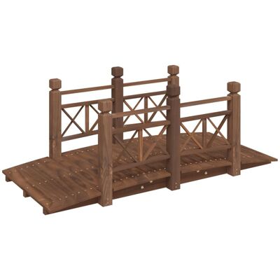 VMP Mostek Ogrodowy Z Poręczami, 150x67x56 Cm, Świerkowy VMP Mostek Ogrodowy Z Poręczami, 150x67x56 Cm, Świerkowy