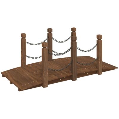 VMP Mostek Ogrodowy Z Poręczami Łańcuchowymi, 150x67x56 Cm, Świerk VMP Mostek Ogrodowy Z Poręczami Łańcuchowymi, 150x67x56 Cm, Świerk