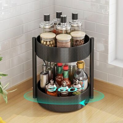 Inny producent OBROTOWY STOJAK NA PRZYPRAWY 2 POZIOMY ORGANIZER DO SZAFKI KUCHENNEJ STAL Inny producent OBROTOWY STOJAK NA PRZYPRAWY 2 POZIOMY ORGANIZER DO SZAFKI KUCHENNEJ STAL