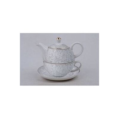P4Y, Filiżanka Z Czajniczkiem Tea For One Flowers And Leaves P4Y, Filiżanka Z Czajniczkiem Tea For One Flowers And Leaves