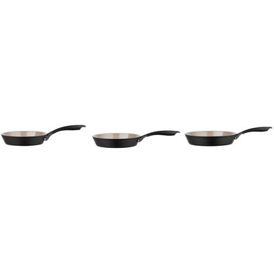 Inny producent Patelnie Florina Carina Black 3 szt. ceramiczne czarne indukcja Gessler Inny producent Patelnie Florina Carina Black 3 szt. ceramiczne czarne indukcja Gessler