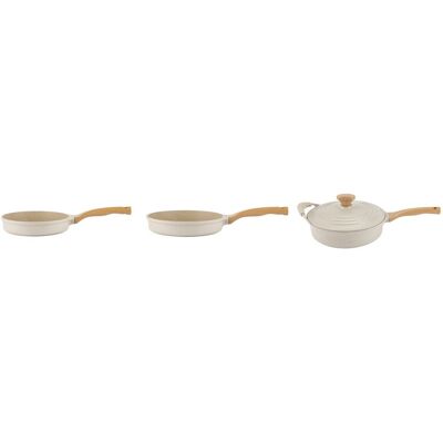 Inny producent Patelnie Florina Oslo 3 szt. aluminium kremowe powłoka ceramiczna indukcja Inny producent Patelnie Florina Oslo 3 szt. aluminium kremowe powłoka ceramiczna indukcja