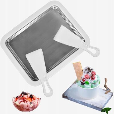 Inny producent Płyta Lody Rolowane Mrożone Domowe Urządzenie Kuchenne Sorbet Jogurt Inny producent Płyta Lody Rolowane Mrożone Domowe Urządzenie Kuchenne Sorbet Jogurt