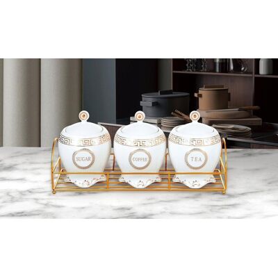 Inny producent Pojemniki Kuchenne CUKIER / KAWA / HERBATA GREEK T254 Inny producent Pojemniki Kuchenne CUKIER / KAWA / HERBATA GREEK T254