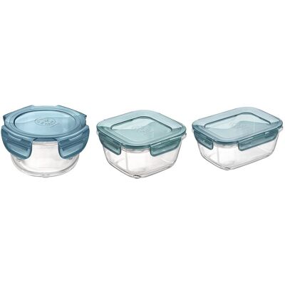 Inny producent Pojemniki szklane Bormioli Rocco Evolution 3 szt. 180 ml-1 l z pokrywką Inny producent Pojemniki szklane Bormioli Rocco Evolution 3 szt. 180 ml-1 l z pokrywką