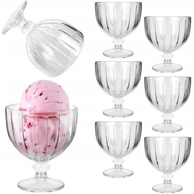KADAX PUCHARKI DO LODÓW DESERÓW NA LODY DESERY SZKLANE 390ml DESER CZARKI 6 szt KADAX PUCHARKI DO LODÓW DESERÓW NA LODY DESERY SZKLANE 390ml DESER CZARKI 6 szt