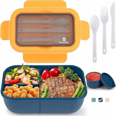 Inny producent Pudełko Pojemnik Na Lunch Ze Sztućcami Wytrzymały Elegancki Pojemny 1,25l Inny producent Pudełko Pojemnik Na Lunch Ze Sztućcami Wytrzymały Elegancki Pojemny 1,25l