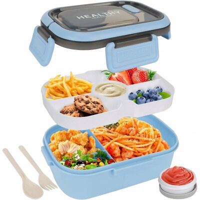 Inny producent Pudełko Pojemnik Na Lunch Ze Sztućcami Wytrzymały Elegancki Pojemny 1,2l Inny producent Pudełko Pojemnik Na Lunch Ze Sztućcami Wytrzymały Elegancki Pojemny 1,2l