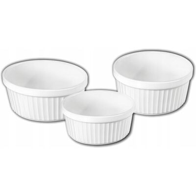Wilmax England Ramekiny zestaw porcelana biała Wilmax WL-996122/3C Wilmax England Ramekiny zestaw porcelana biała Wilmax WL-996122/3C