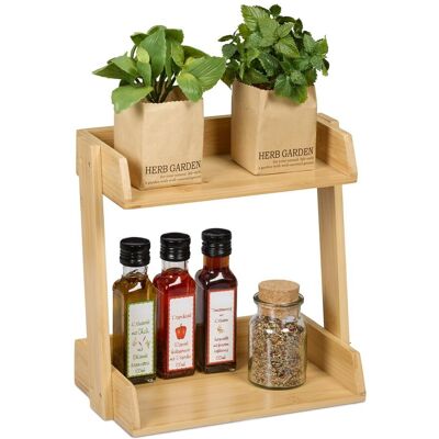 Inny producent RELAXDAYS Regał Na Przyprawy Bambusowy 2 Poziomy 27x27x16cm Inny producent RELAXDAYS Regał Na Przyprawy Bambusowy 2 Poziomy 27x27x16cm