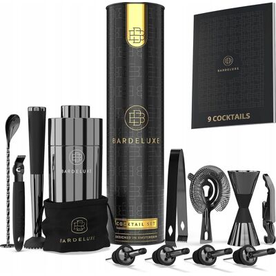 Deluxe SHAKER ZESTAW BARMAŃSKI DO DRINKÓW KOKTAJLI 12SZT. CZARNY PREZENT Deluxe SHAKER ZESTAW BARMAŃSKI DO DRINKÓW KOKTAJLI 12SZT. CZARNY PREZENT