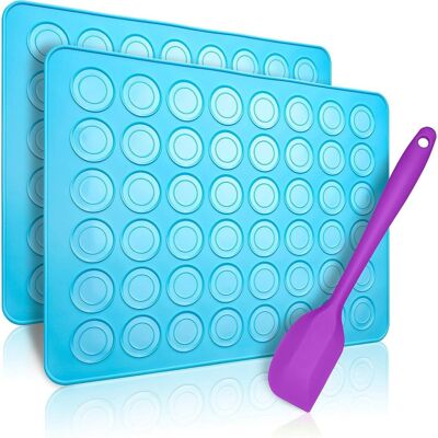 Inny producent Silikonowa Mata Do Pieczenia Dla Idealnych Makaroników Nieprzywierająca Silikonowa Forma Wielokrotnego Użytku Niebieski Inny producent Silikonowa Mata Do Pieczenia Dla Idealnych Makaroników Nieprzywierająca Silikonowa Forma Wielokrotnego Użytku Niebieski