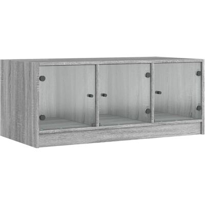 VMP Stolik Kawowy, Szklane Drzwiczki, Szary Dąb Sonoma, 102X50X42Cm VMP Stolik Kawowy, Szklane Drzwiczki, Szary Dąb Sonoma, 102X50X42Cm