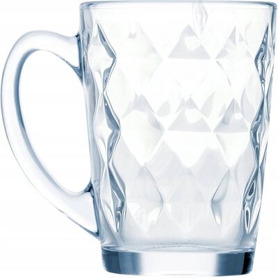 SZKLANKA KUBEK z uchem 6 x 320 ml DIAMOND LUMINARC SZKLANKA KUBEK z uchem 6 x 320 ml DIAMOND LUMINARC
