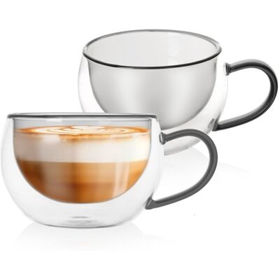 Artemis Szklanka Termiczna Podwójna Ścianka do Kawy Herbaty Latte Napojów 300 ml Artemis Szklanka Termiczna Podwójna Ścianka do Kawy Herbaty Latte Napojów 300 ml