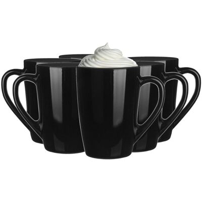 Szklanki Czarne Ala Glasmark Komplet 6Szt Kubki Kawę Latte 300Ml Szklanki Czarne Ala Glasmark Komplet 6Szt Kubki Kawę Latte 300Ml
