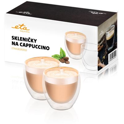 Szklanki Do Cappuccino Z Podwójną Ścianką Eta 250 Ml 418191010 Szklanki Do Cappuccino Z Podwójną Ścianką Eta 250 Ml 418191010