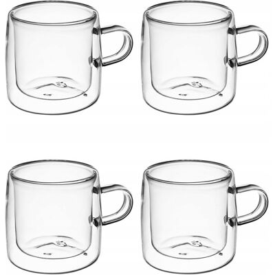 Luminarc Szklanki Kubek Duo Termiczne Szkło 4 X 270 Ml Podwójna Ścianka Na Kawę Luminarc Szklanki Kubek Duo Termiczne Szkło 4 X 270 Ml Podwójna Ścianka Na Kawę