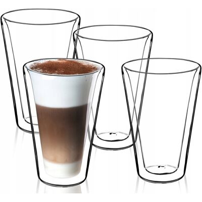 KADAX Szklanki Termiczne Do Napojów Latte Koktajlów 4szt KADAX Szklanki Termiczne Do Napojów Latte Koktajlów 4szt