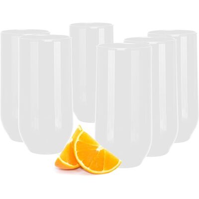 Szklanki Wysokie Glasmark Zestaw 6szt Na Drink Sok Białe Nowoczesne 400ml Szklanki Wysokie Glasmark Zestaw 6szt Na Drink Sok Białe Nowoczesne 400ml