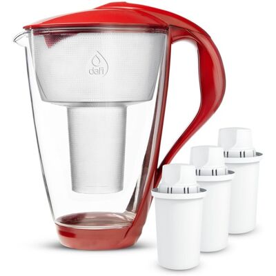 Szklany Dzbanek Filtrujący Dafi Crystal Led 2 L Makowy + 3 Filtry Classic Szklany Dzbanek Filtrujący Dafi Crystal Led 2 L Makowy + 3 Filtry Classic