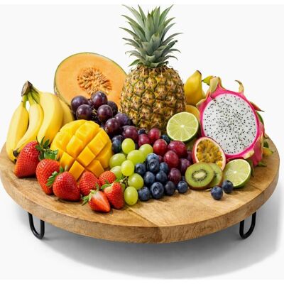 Inny producent TACA DREWNIANA 38.5 CM OKRĄGŁA PATERA SERWOWANIA OWOCÓW OZDOBNA NOWOCZESNA Inny producent TACA DREWNIANA 38.5 CM OKRĄGŁA PATERA SERWOWANIA OWOCÓW OZDOBNA NOWOCZESNA