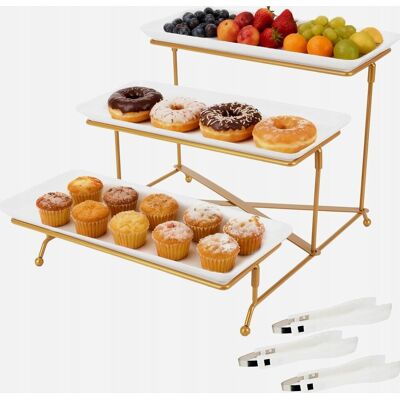Inny producent TACA SERWOWANIA 3 POZIOMY 30X17CM ZESTAW MISEK STOJAK CIASTO KLAMERKI Inny producent TACA SERWOWANIA 3 POZIOMY 30X17CM ZESTAW MISEK STOJAK CIASTO KLAMERKI