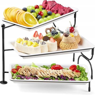 Inny producent TACA SERWOWANIA ZESTAW 3 POZIOMY PÓŁMISEK 36x16cm CZARNY PLASTIKOWY Inny producent TACA SERWOWANIA ZESTAW 3 POZIOMY PÓŁMISEK 36x16cm CZARNY PLASTIKOWY